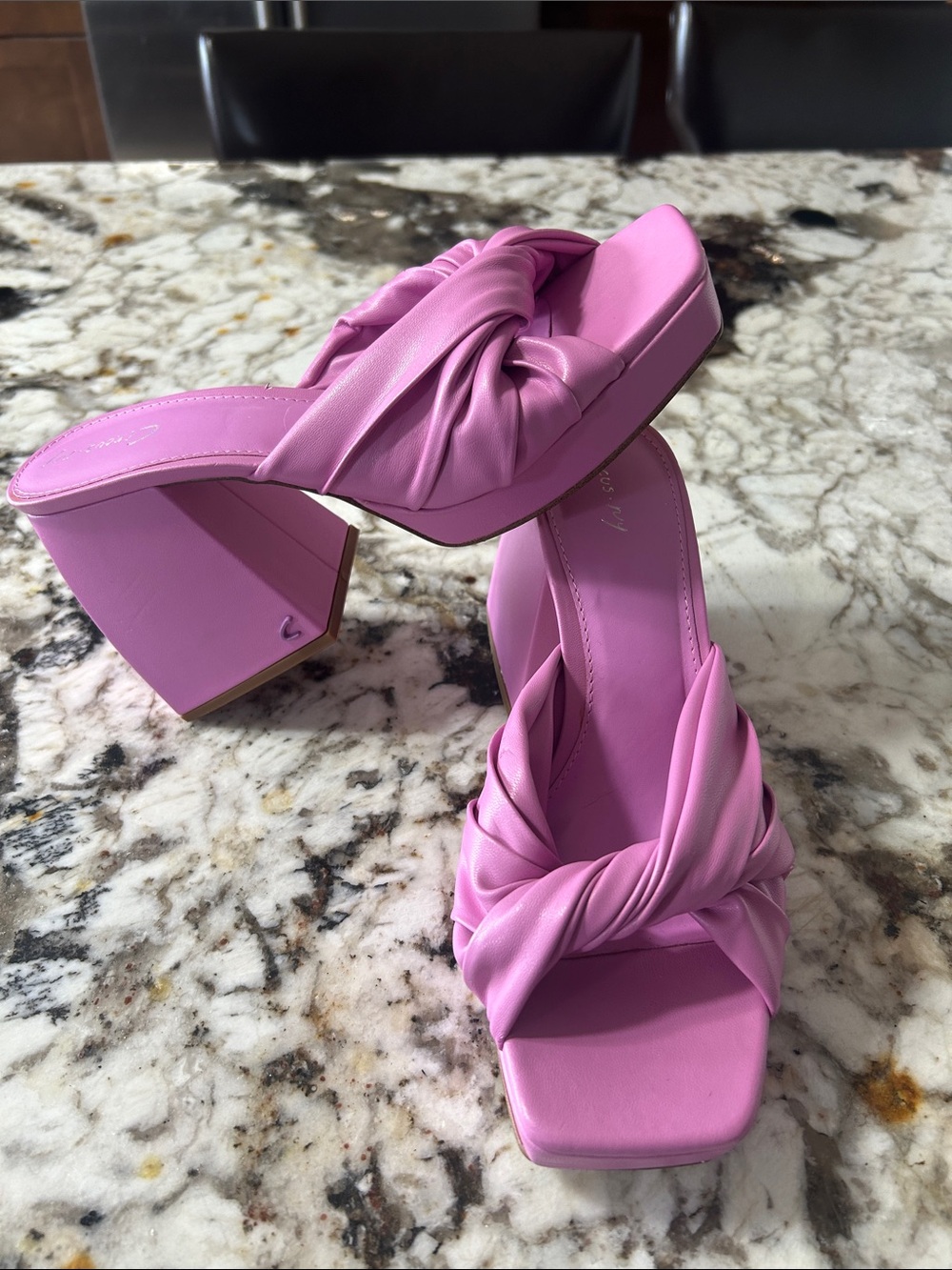 Circus by Sam Edelman Lilac Knotted Block Heel Mules size 8
